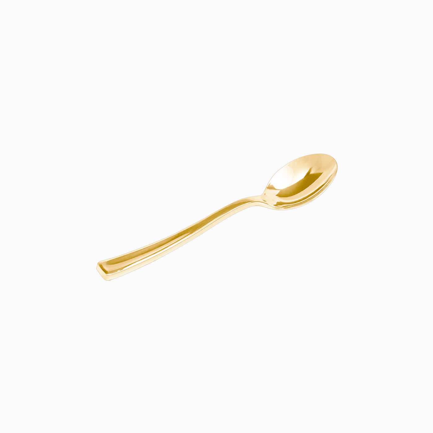 Cucchiaino di plastica riutilizzabile oro metallico da 13 cm