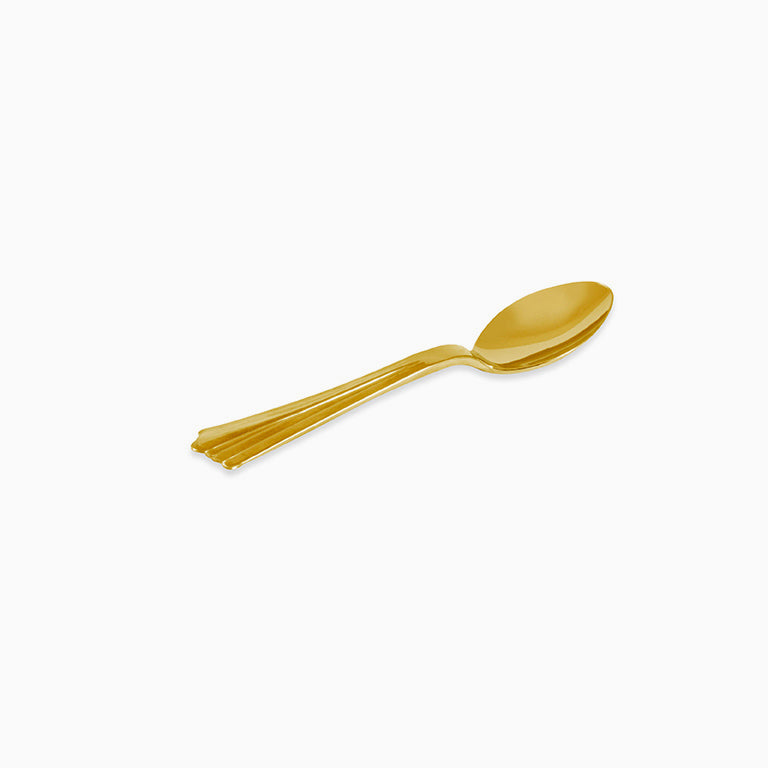 Gold metallic teaspoon