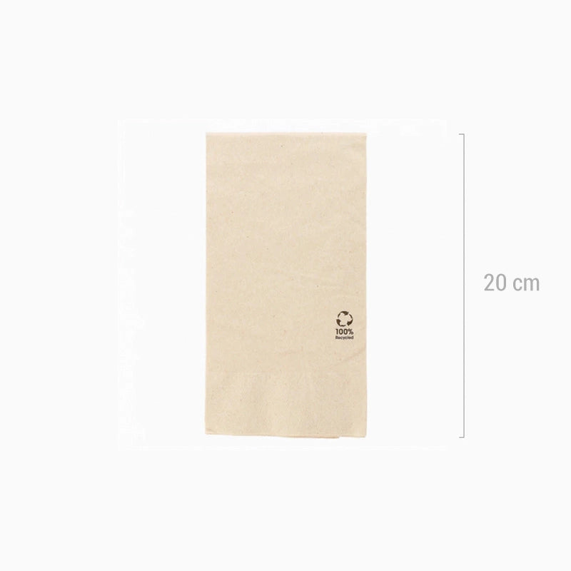 Double layer recycled paper napkins