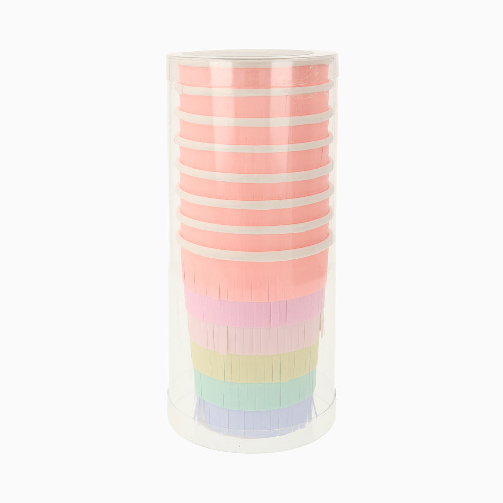 Pastel color cardboard glasses