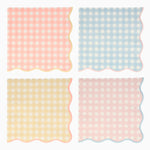 Servilletas Papel Colores Pastel Estampado Vichy