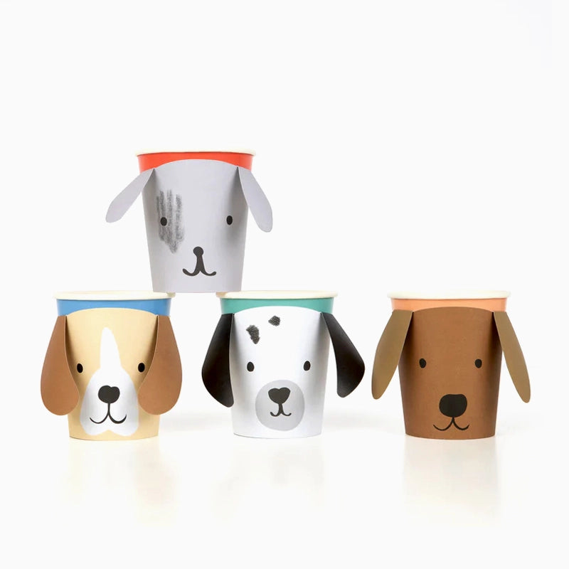 3D dog cardboard glass