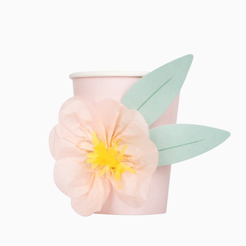 3D flower cardboard glass