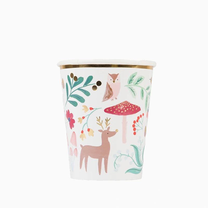 Vaso Navidad Estampado Bosque