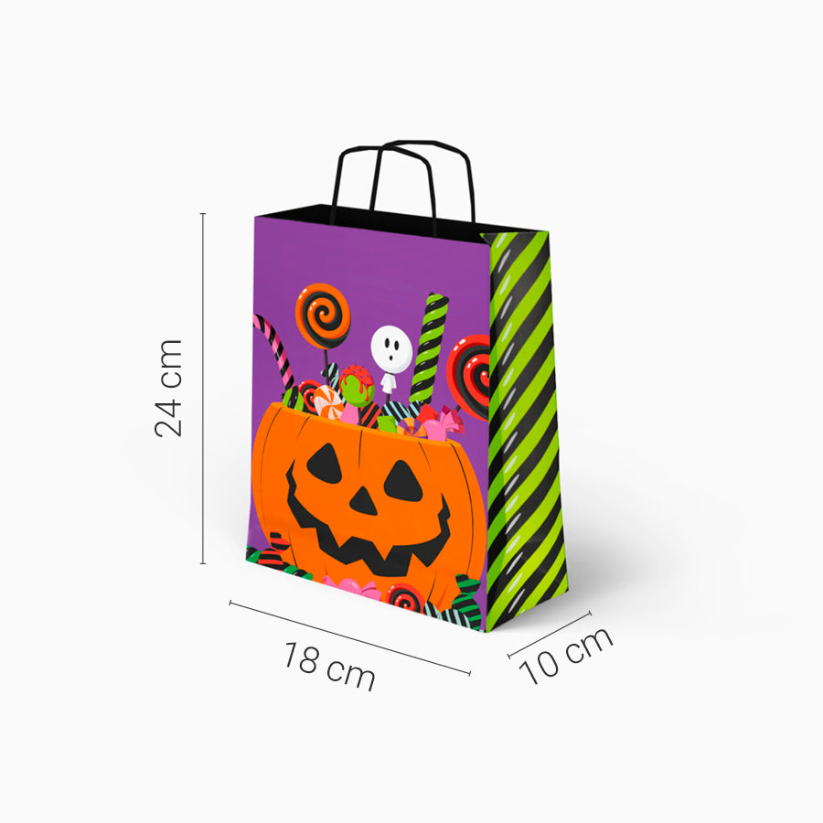 Kleine Geschenktüte Halloween Kürbis