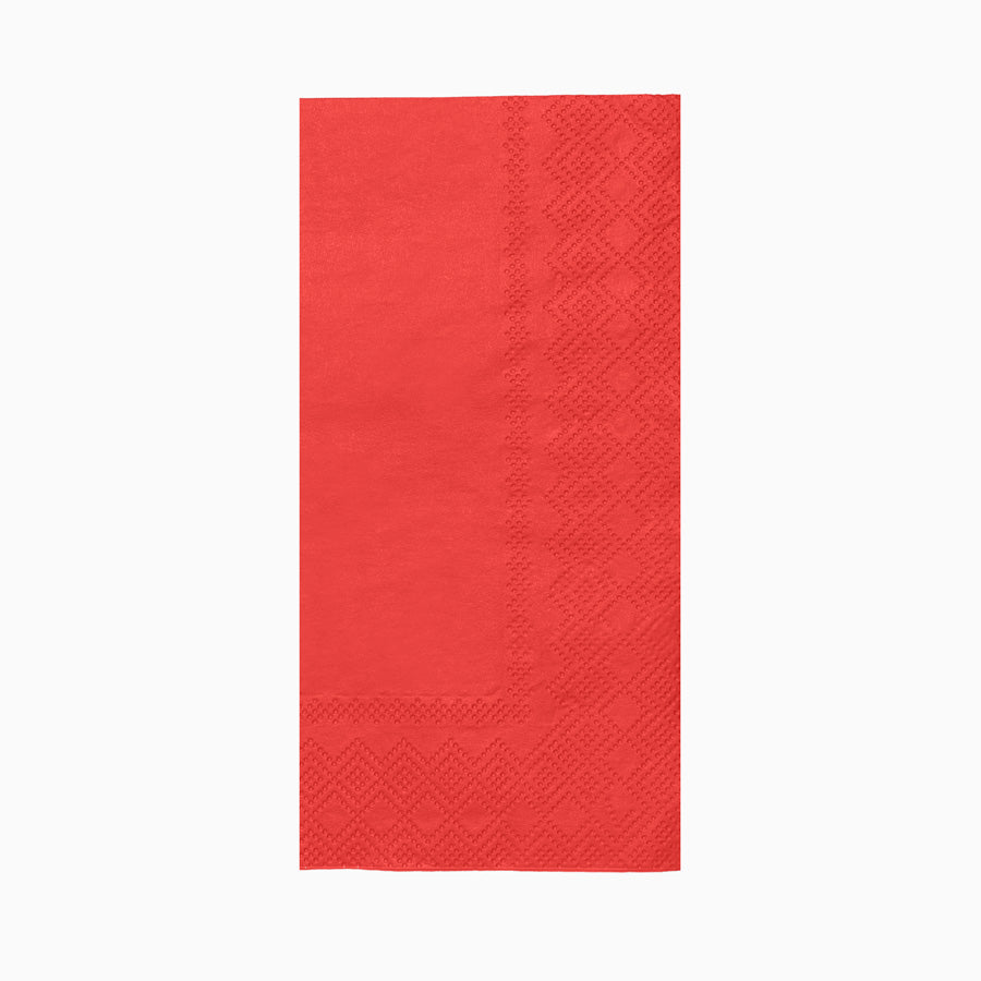 Red rectangular paper napkins