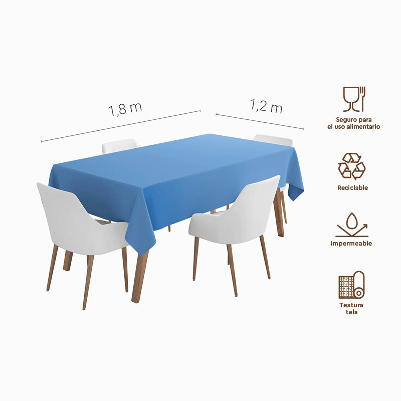 Waterproof folding tablecloth 1.20 x 1.80 m pastel