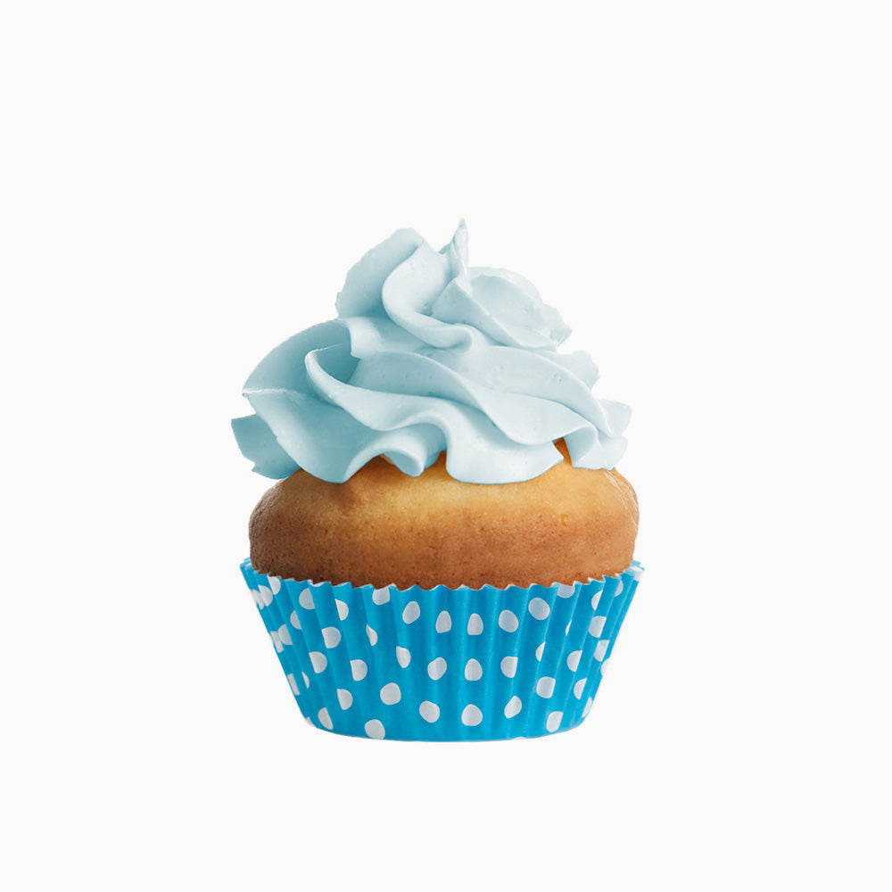 Stampo per cupcake piccolo a pois blu