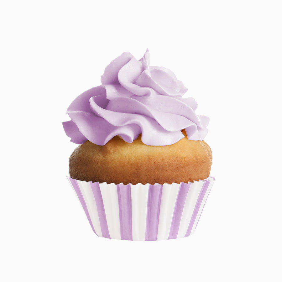 Grande stampo rotondo per cupcake lavanda a strisce