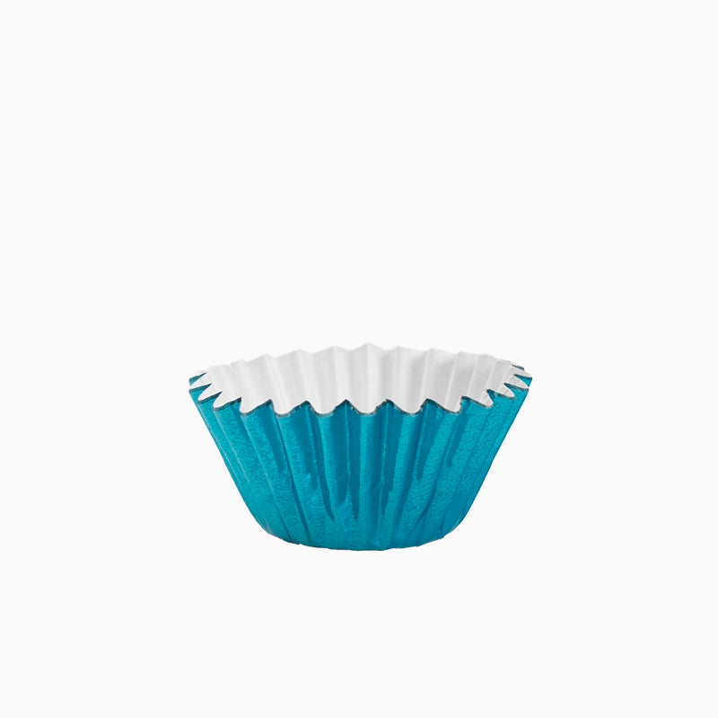 Grande stampo per cupcake blu metallizzato