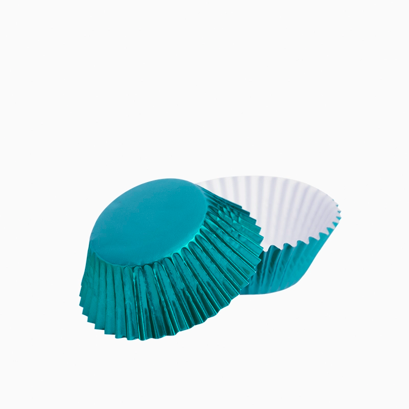 Grande stampo per cupcake blu metallizzato