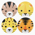 Round flat cardboard plate Ø22 cm jungle