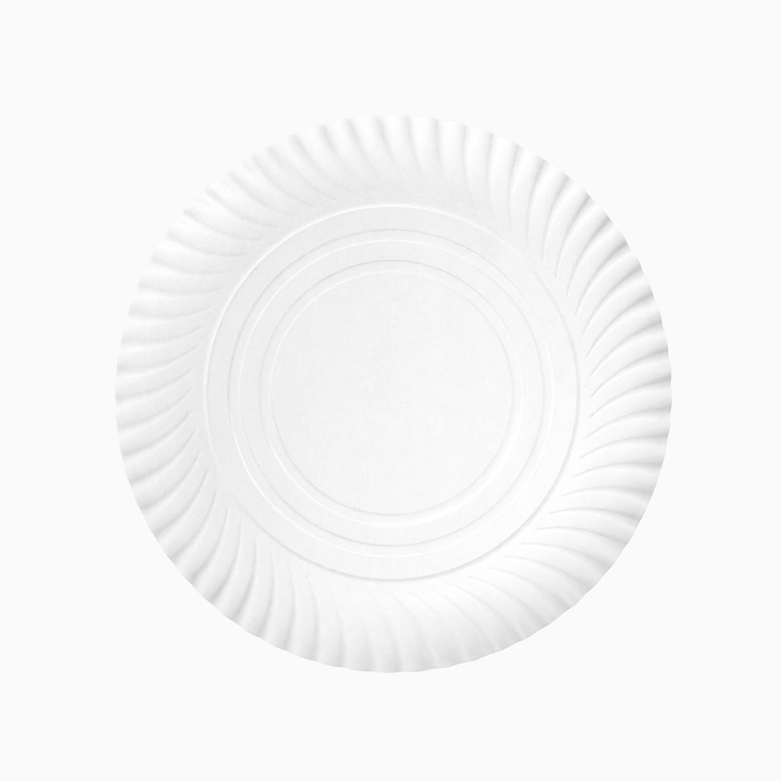 Round median cardboard tray Ø23 cm white