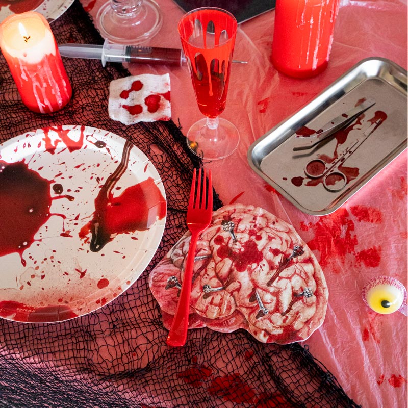 Doppelpapier Servietten Sesos Blut Halloween