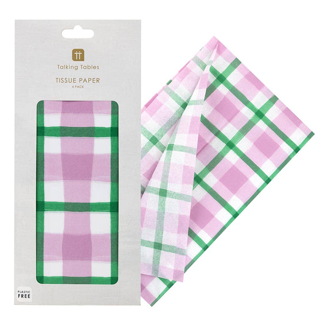 Vichy Vichy Green und Pink Seidenpapier