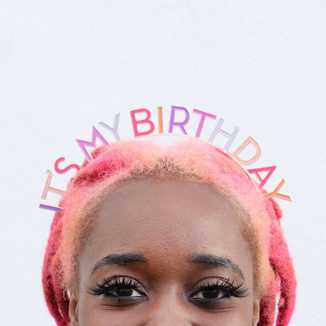 "It's my Birthday" headband multicolored pastel