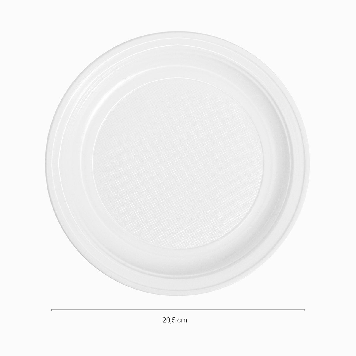 Alime en plastique rond Ø20,5 cm blanc