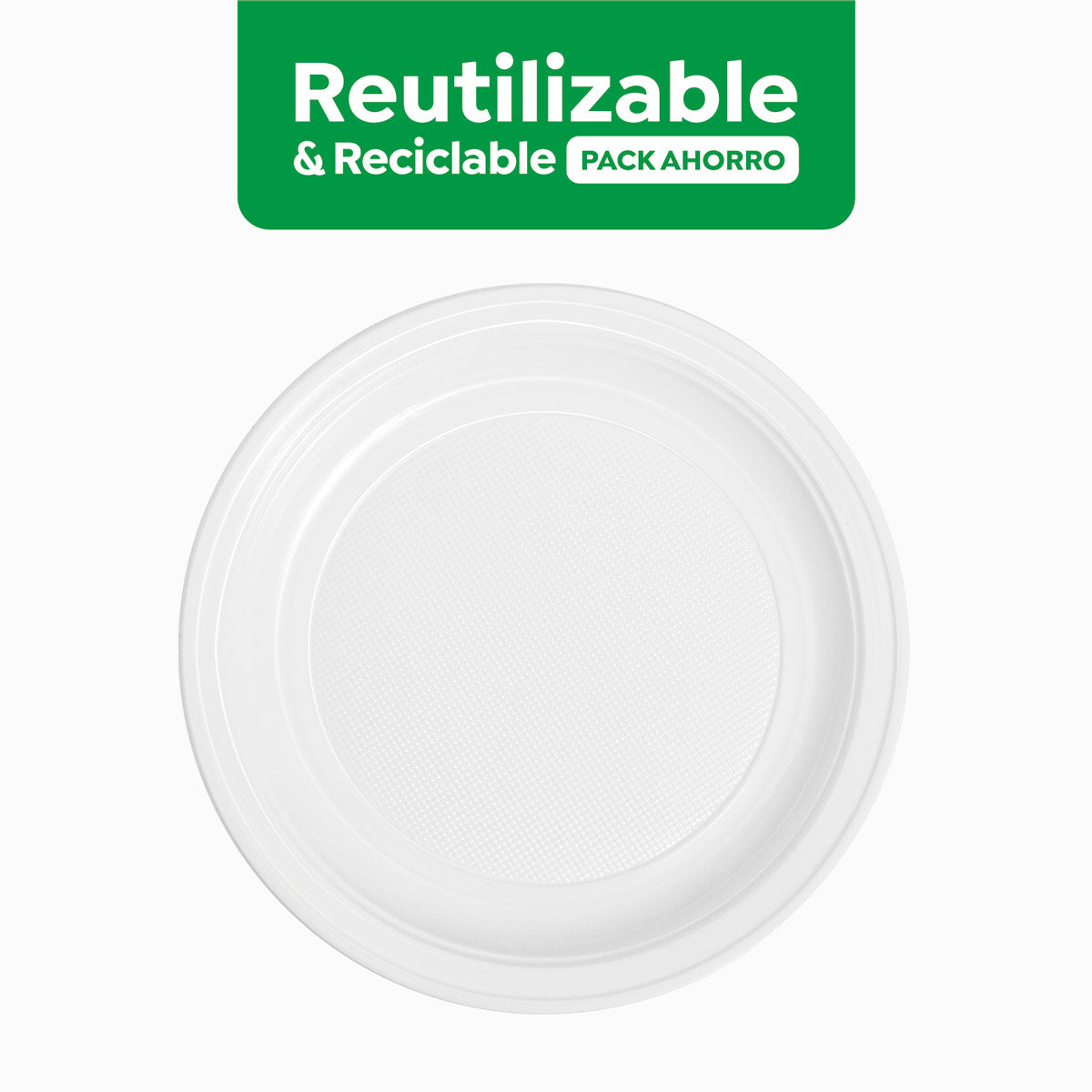 Runde Plastikschale Ø22 cm Weiß