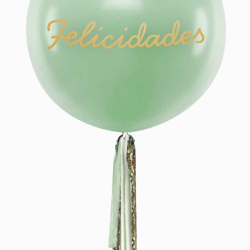 Jumbo Globo 60 cm Pisos de pasta verde Vinil verde personalizado