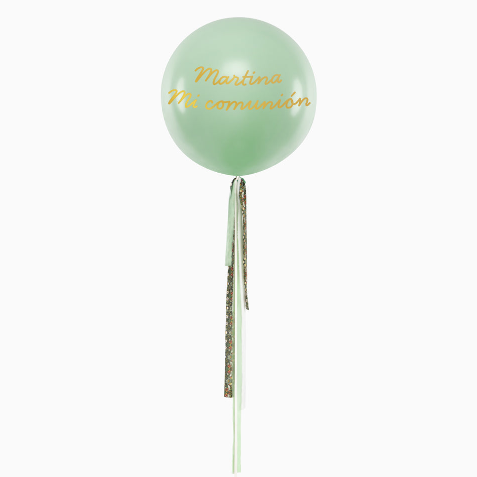 Jumbo Globo 60 cm Pisos de pasta verde Vinil verde personalizado