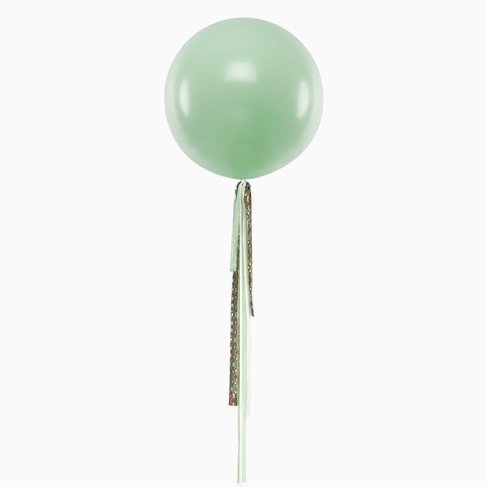 Globo Jumbo 60 cm Verde Pastel Telas Floral Verde Sin Personalizar