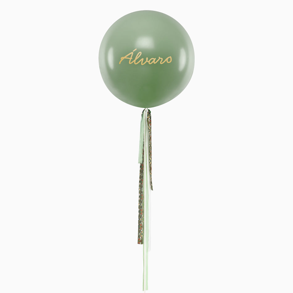 Jumbo Globe 60 cm Eucalyptus vert floral vert personnalisé en vinyle vert