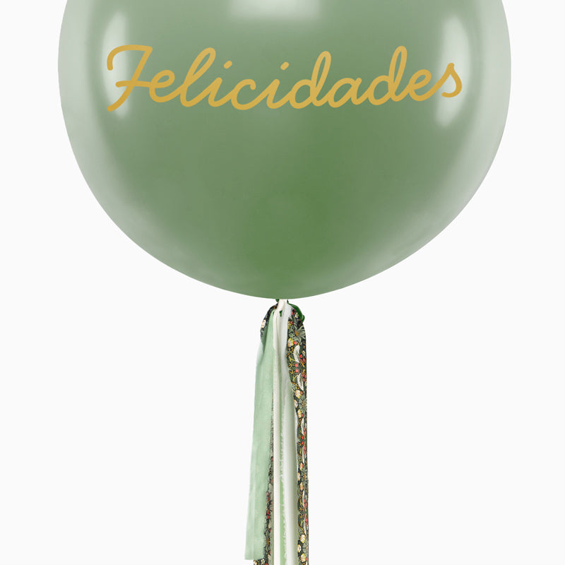 Jumbo Globe 60 cm Eucalyptus verde floral floral personalizado Vinil floral ouro