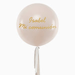 Jumbo Globo 60 cm nue Vichy et nue florale nue nue or