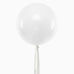 Globo Jumbo 60 cm Blanco Telas Gasas Blanco Gris Sin Personalizar