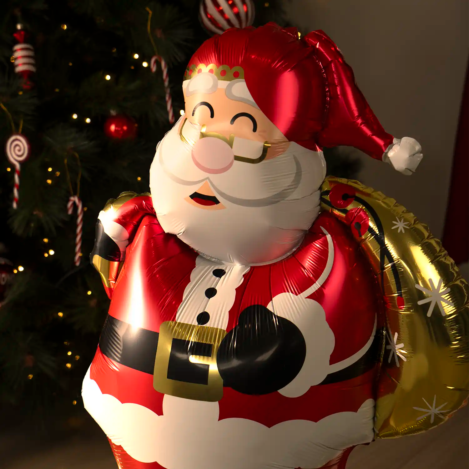 Globo con Base Foil Papá Noel XXL Navidad (Sin Helio)