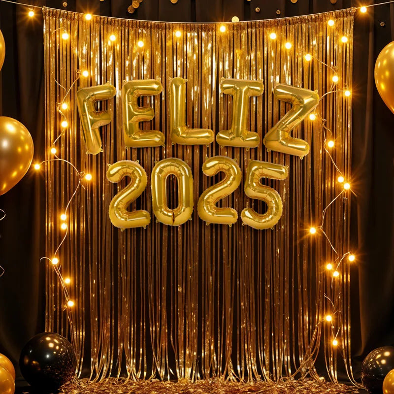 Deco Kit Photocall Silvester 2025 Gold