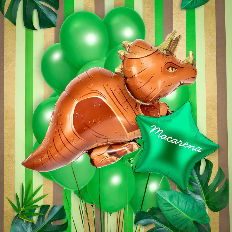 Set Globos Dino Triceratops Personalizado