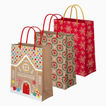 Bolsa Regalo Mediana Navidad 26 x 10 x 32 cm Casita y Copos