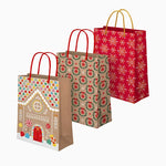 Bolsa Regalo Pequeña Navidad 18 x 10 x 24 cm Casita y Copos
