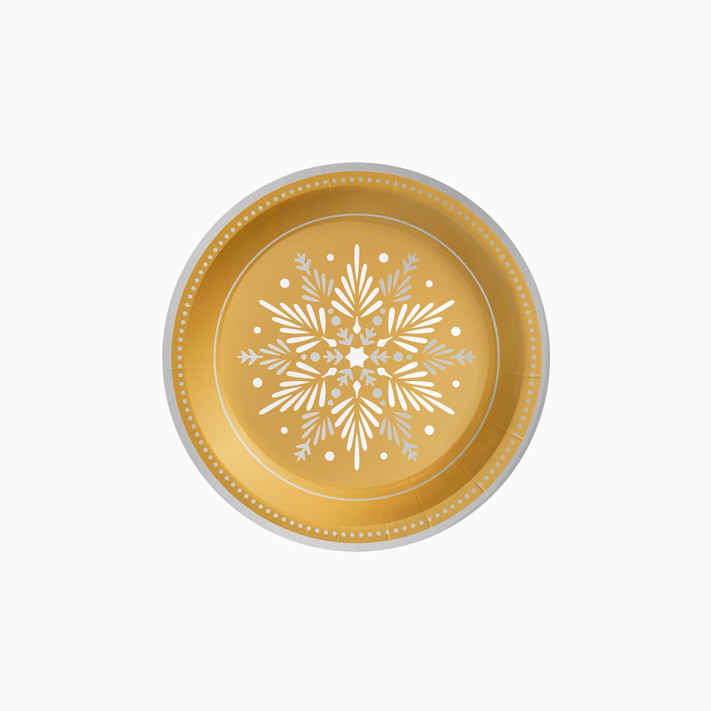 Llano cardboard for Christmas dessert Ø18 cm gold snowflake