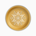 Christmas cardboard plate Ø23 cm gold snowflake