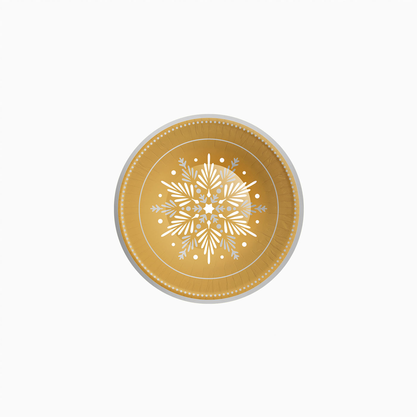 Round Bol Christmas 350cc gold snowflake