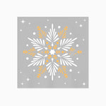 Christmas paper napkin silver snowflake