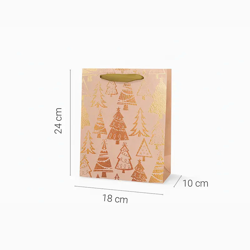 Borsa di Natale piccolo albero d'oro