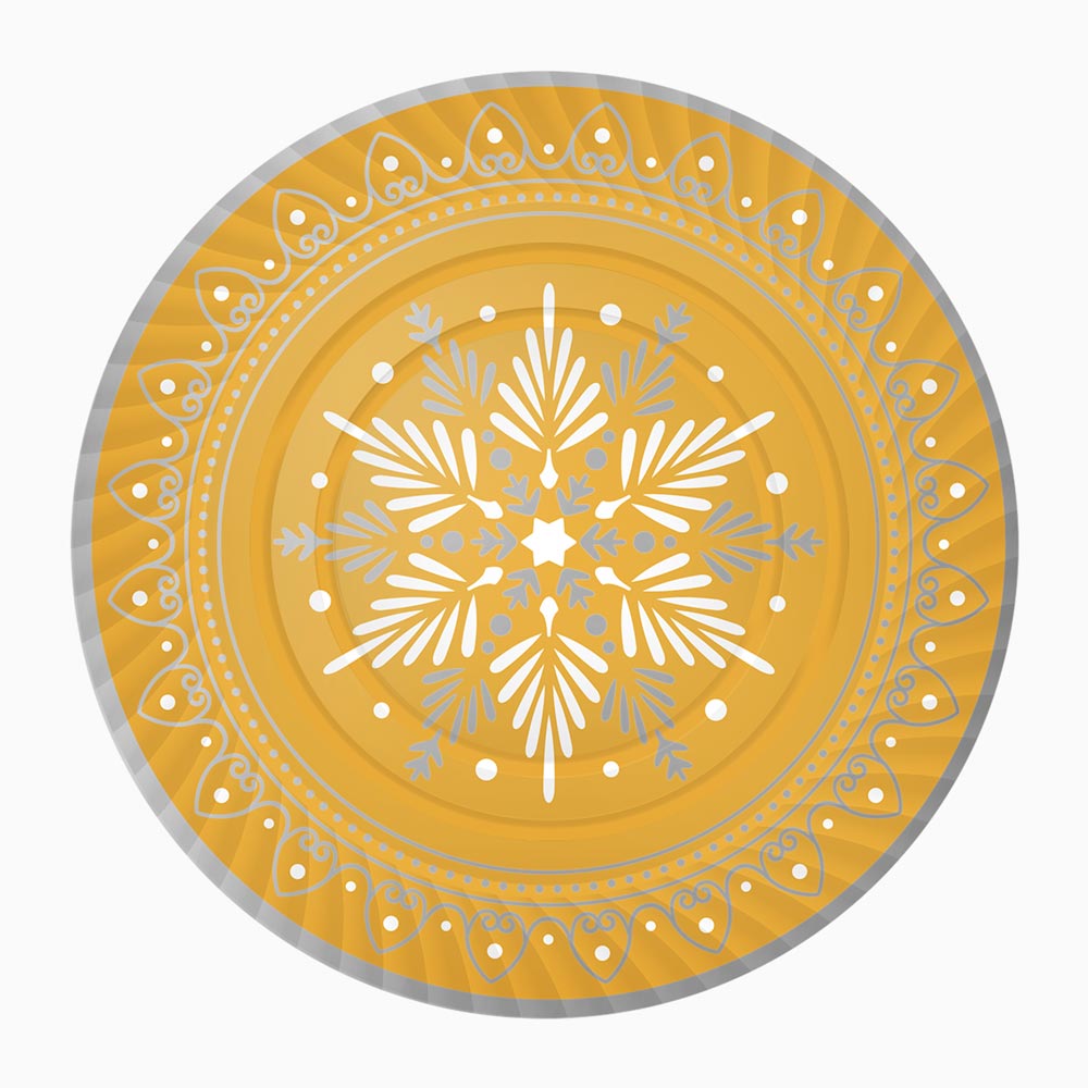 Christmas Round Tray Star