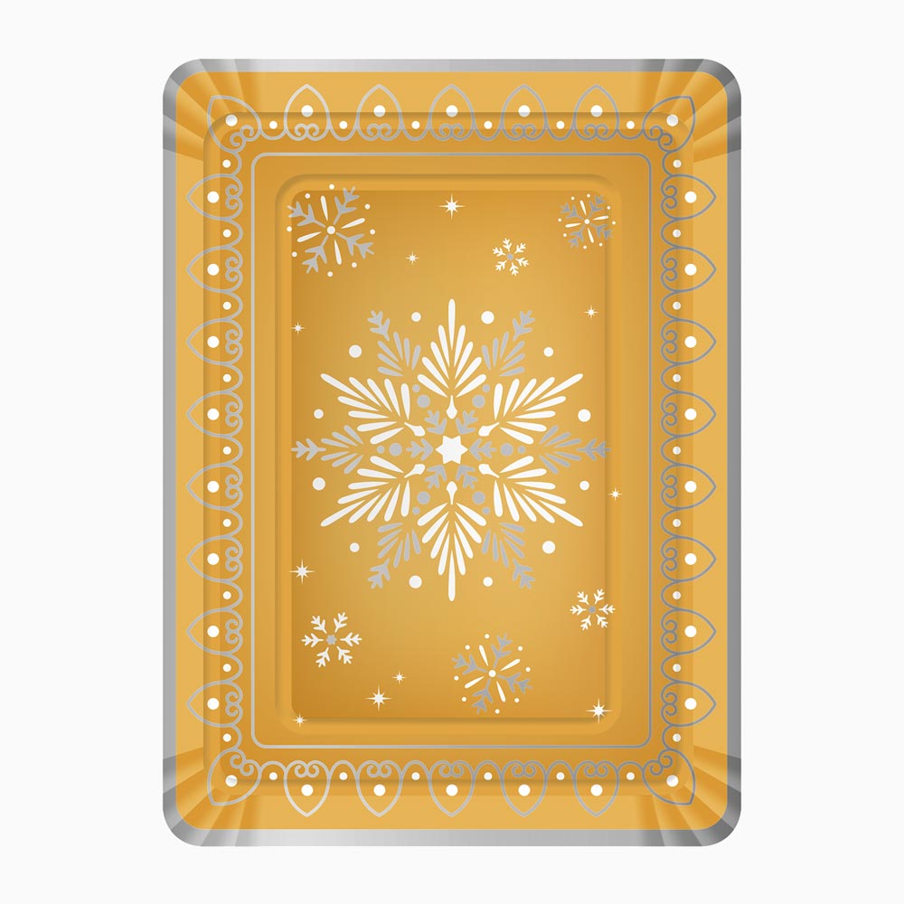 Christmas Cardboard Christmas 25x34 cm Snow -gold