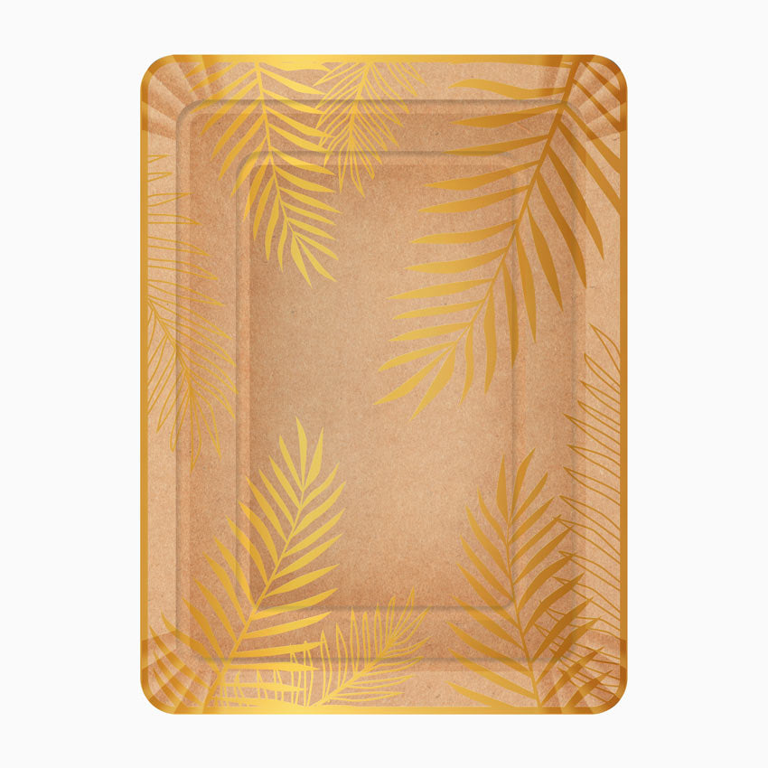 Bandeja Rectangular Natural Palmera 25x34 cm