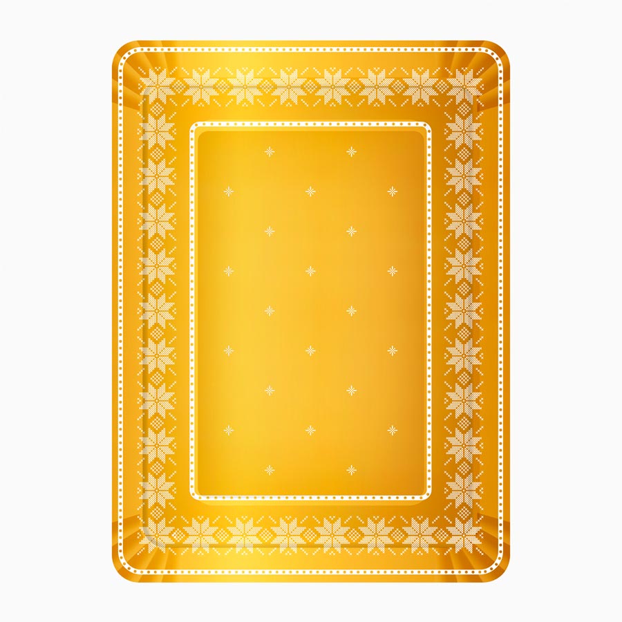 Bandeja Rectangular Navidad 25 x 34 cm Bordado Oro