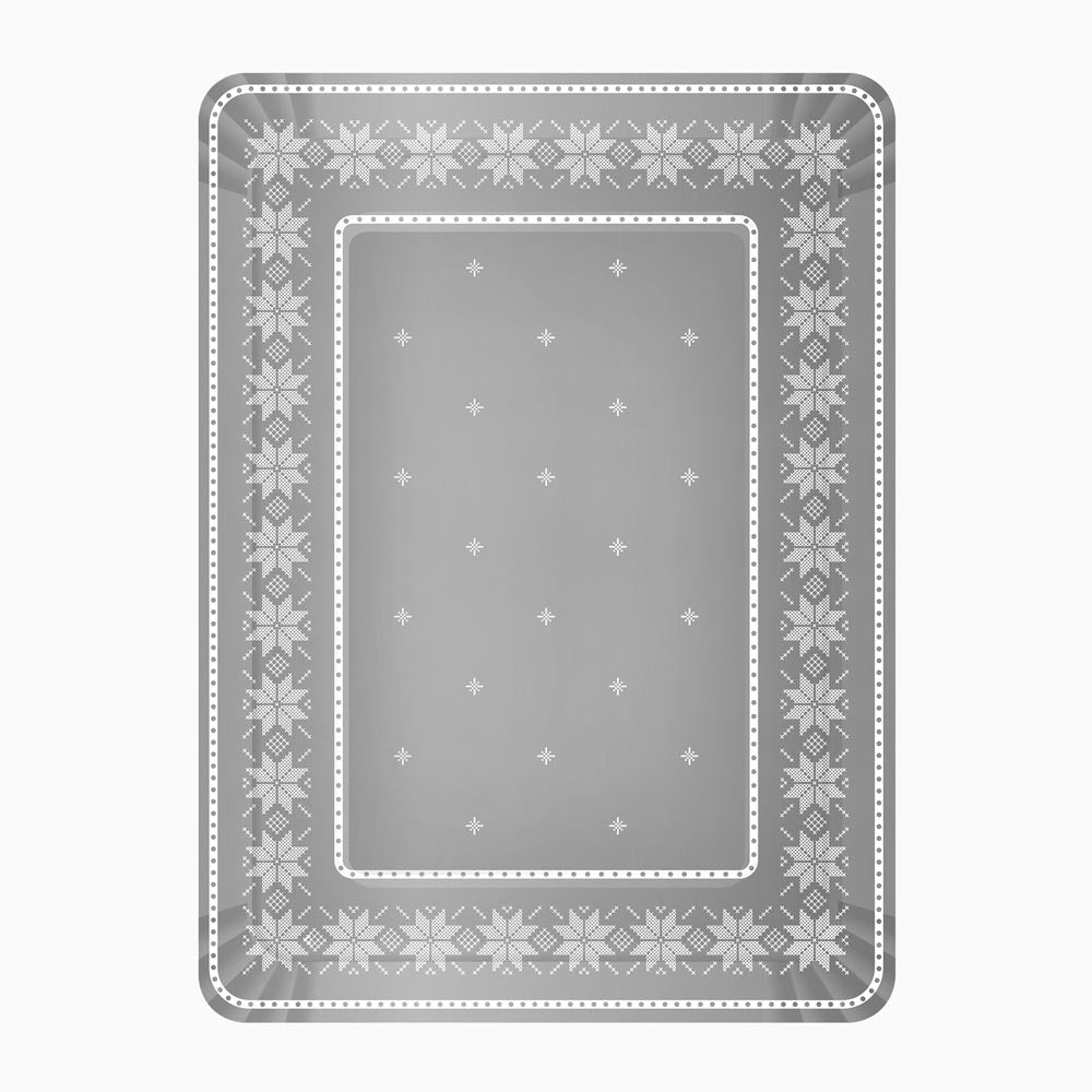 Christmas tray Christmas 25 x 34 cm Silver embroidery