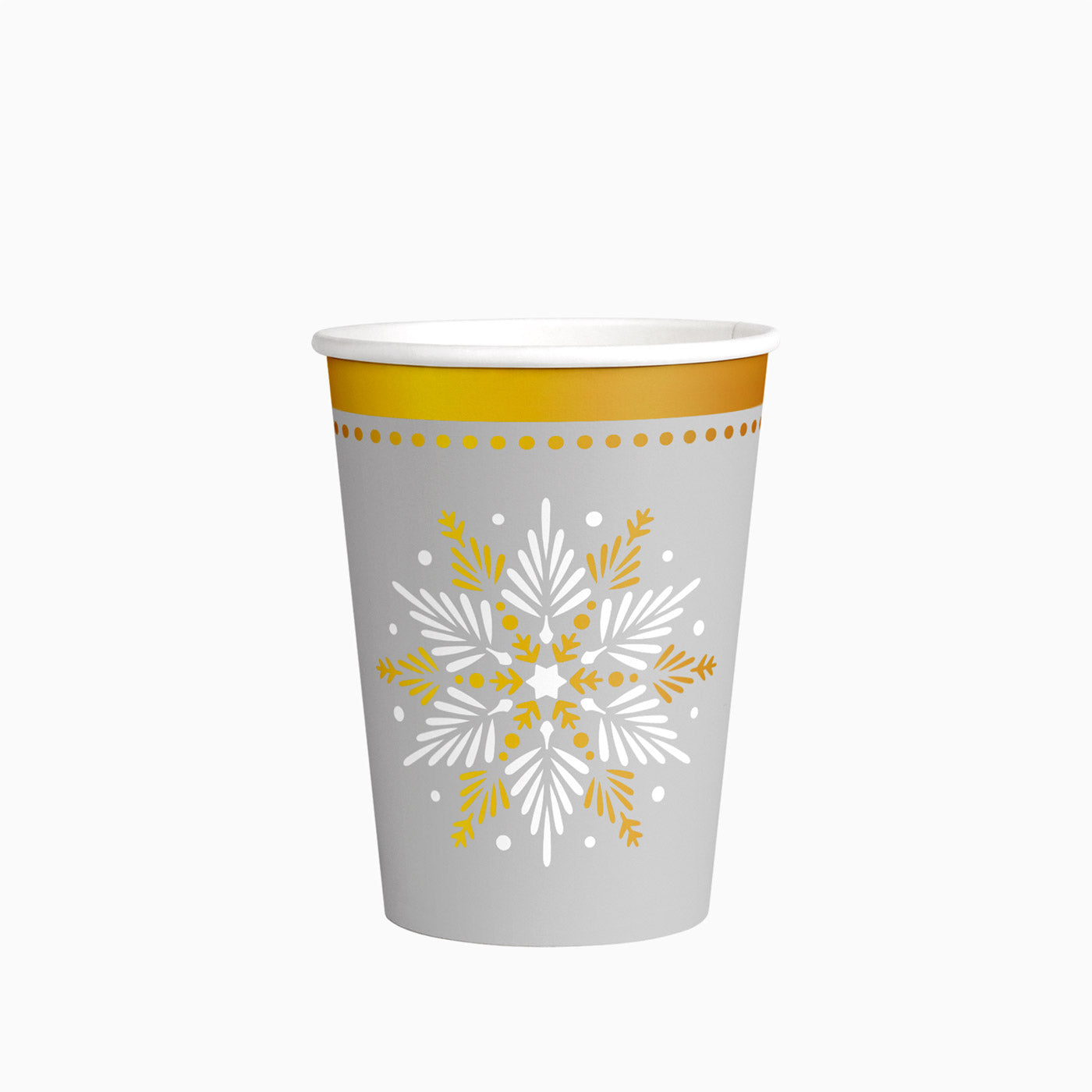 Vaso Navidad 270 cc Copo de Nieve Plata