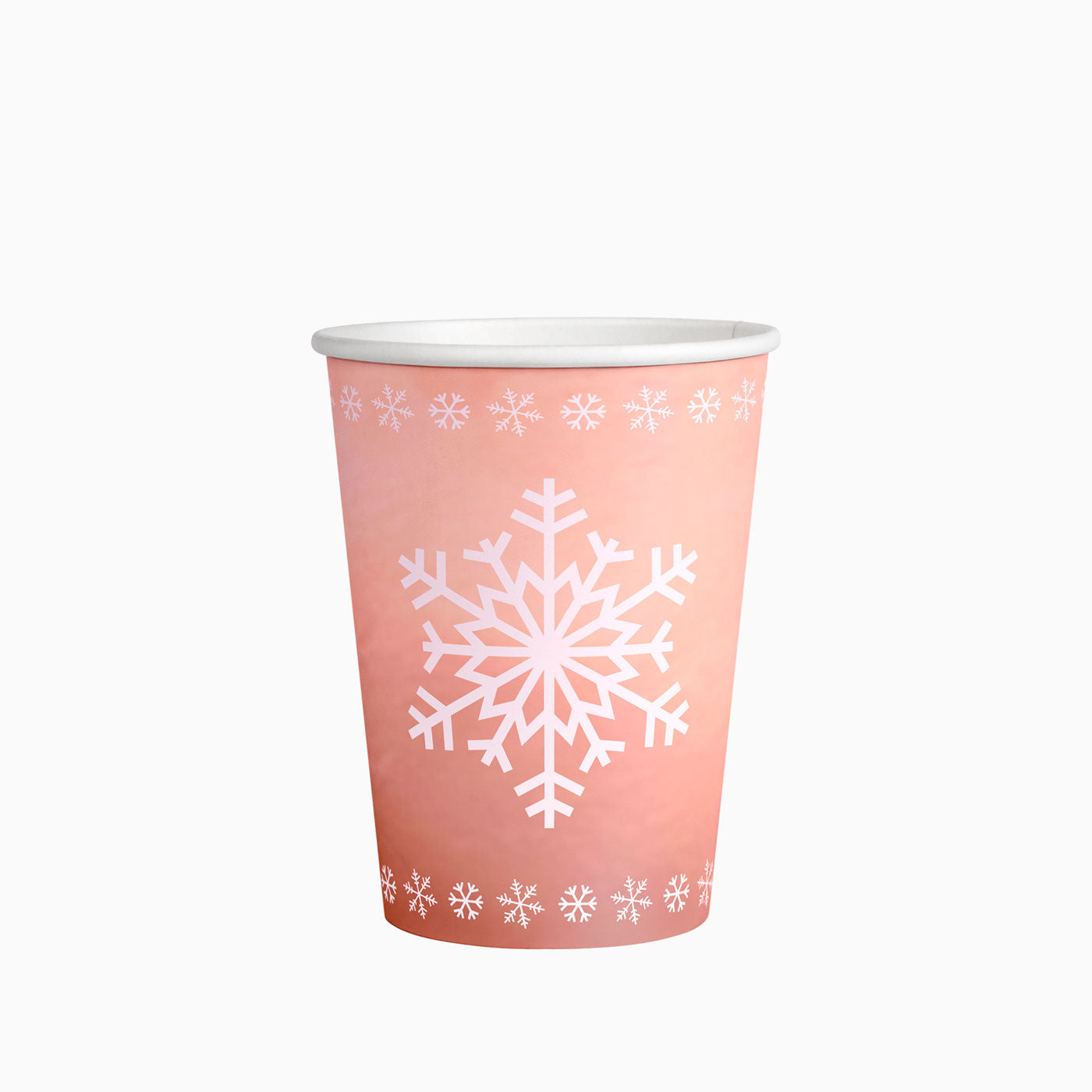 Christmas vessel 270 cc snowflake metalized pink gold