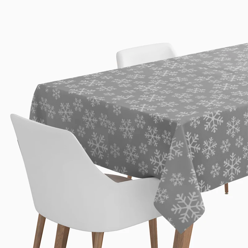 Christmas folding tablecloth Fotas 1.20 x 1.80 cm silver