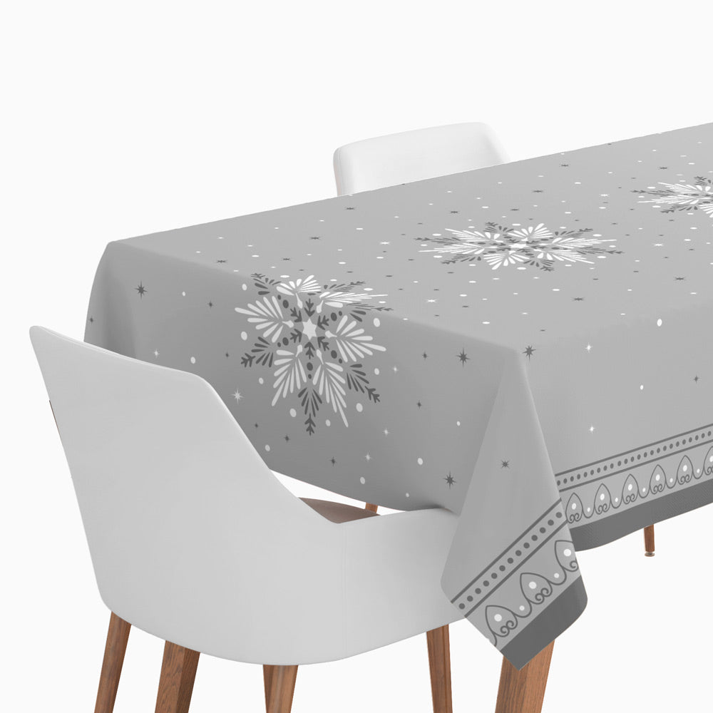 Rollo Mantel Navidad Copo de Nieve 1,20 x 5 m Plata