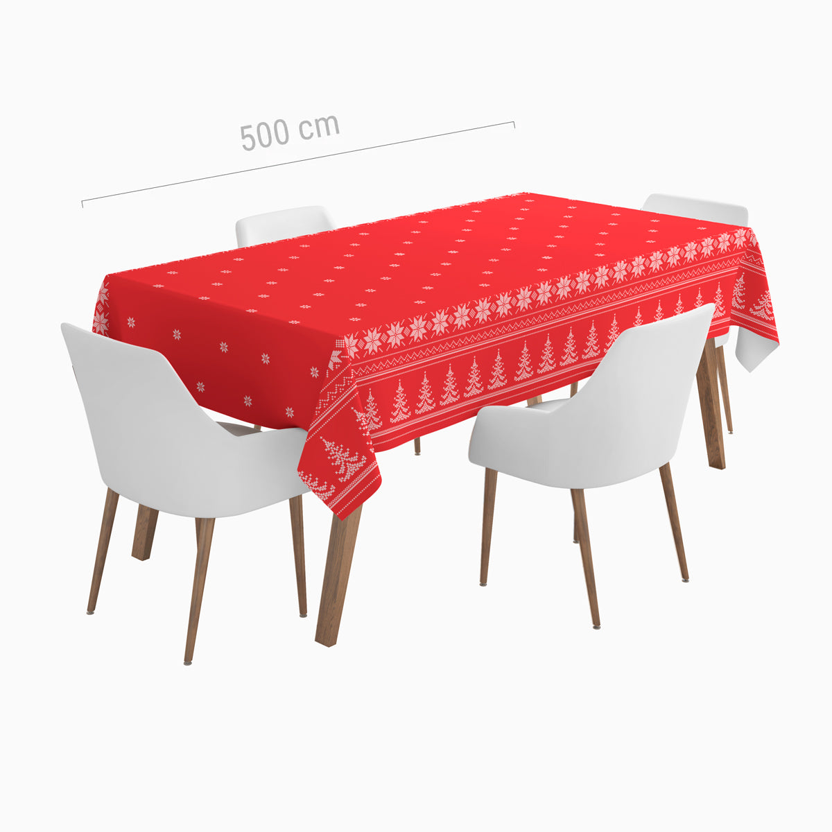 Roll Christmas Tenzer Bordado 1,20 x 5 m vermelho