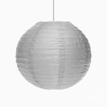 Lampada di sfera di carta piccola Ø30 cm in argento